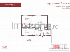 Cartierul Militari, 3 camere cu curte si parcare proprie, 75 mp, finisat modern, comision 0%